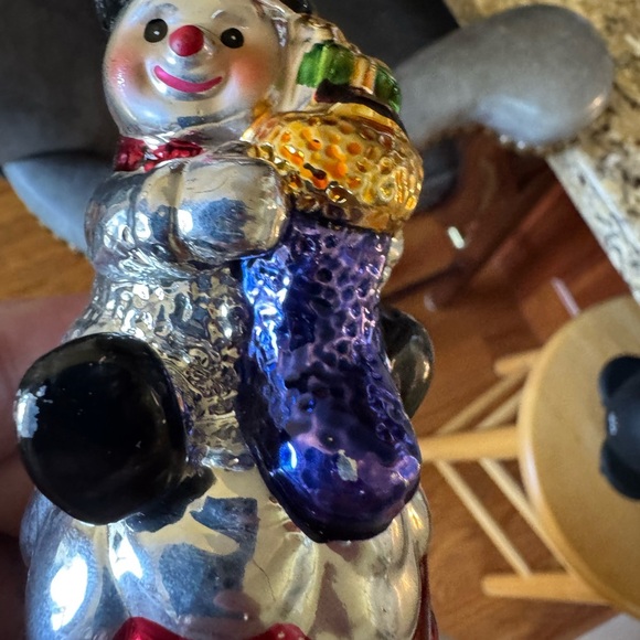 Vintage Mercury Glass Christmas Bell 6" Shiney, Colorful, China Set of 3 - Picture 7 of 16